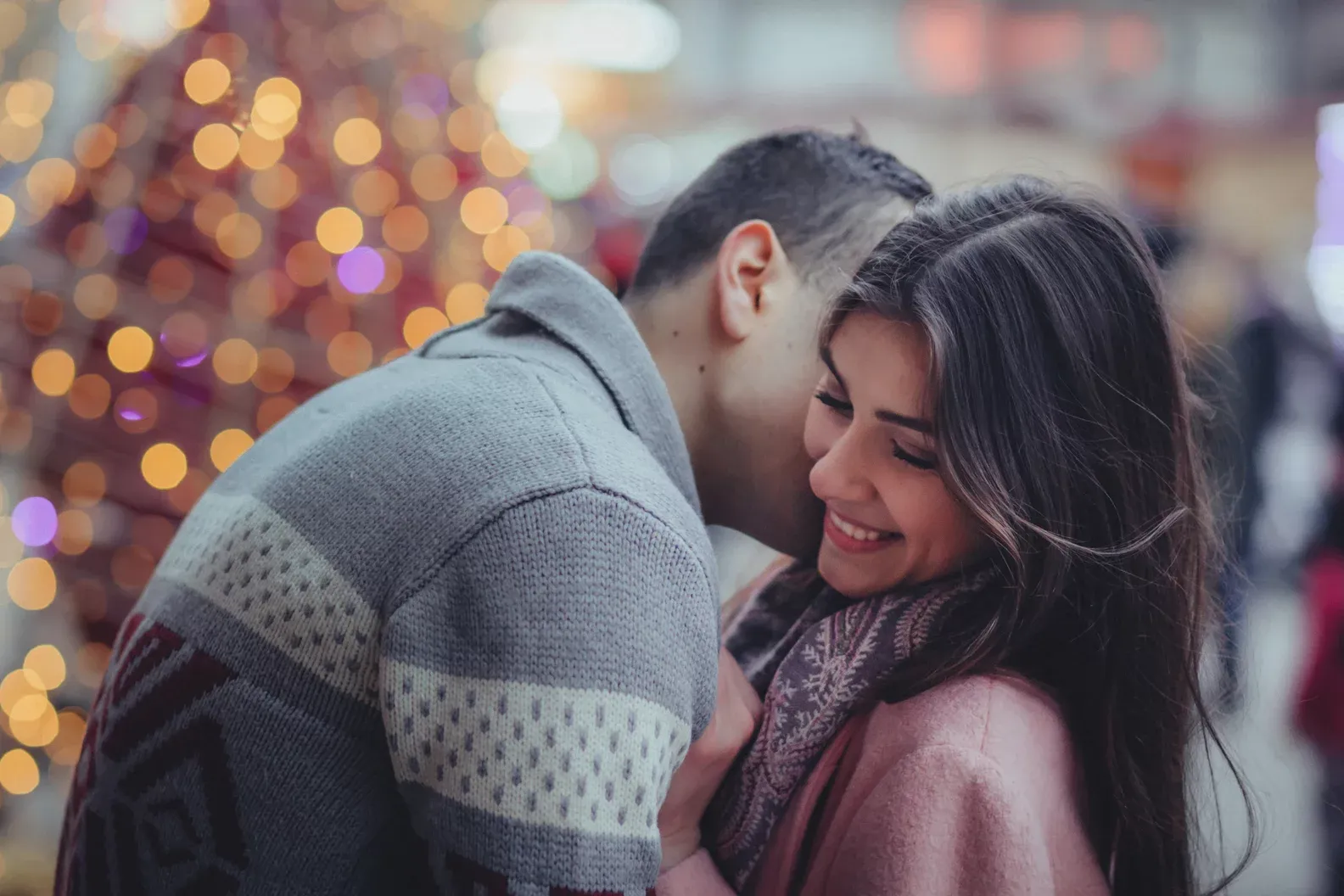 People Couple Kiss